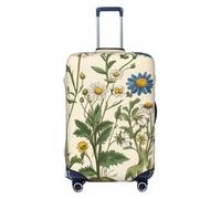 Copertura elastica per valigie con motivo a margherite antiche, antigraffio, elastico, lavabile, antipolvere, adatta per valigie da viaggio, Multicolore, 22"-24" Luggage