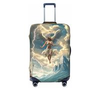 Copertura elastica per valigie da viaggio con divinità ed eroi della Grecia antica Grecia, stampa antigraffio, Nero , XL