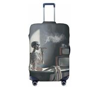 Copertura elastica per valigie da viaggio con scheletro in una vecchia vasca da bagno, antipolvere, antigraffio, adatta per valigie da 56-61 cm