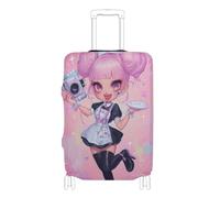 Copertura elastica per valigie, resistente ai graffi, accessorio da viaggio per valigie da 45-81 cm, anime torta ragazza, S 18-20 in