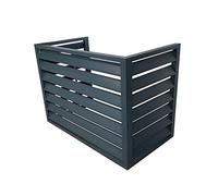 Copertura esterna AC rimovibile in lega di alluminio condizionatore d'aria schermo pompa di calore Protector inclinato Louvered Guardrail Frame per aria condizionata resistente alle intemperie e
