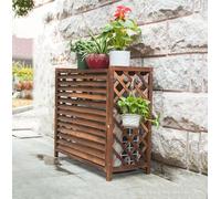 Copertura esterna del condizionatore d'aria Supporto per Fiori In legno Portafiori per esterni Copri Condizionatore Per Esterni Rack Decorativo copertura Protettiva Da Esterno Copertura esterna Louver