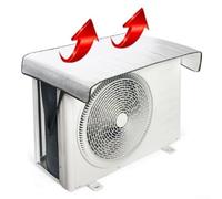 Copertura esterna per condizionatore d'aria in alluminio, scudo isolante impermeabile, per risparmio energetico, protezione da sole e pioggia, con fascia elastica, argento (71 x 33 cm) (71 x 33 cm)
