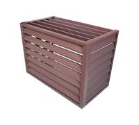 Copertura esterna per pompa di calore Copertura protettiva in alluminio per condizionatore d'aria mini split marrone con Louvered Top Size L120*W70*H150 (5P) durevole e resistente alle intemperie