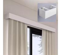 Copertura extra lunga per binario della tenda, 450 cm / 14.8ft, montaggio a parete, senza tracce necessarie, perfetta per nascondere aste per tende e migliorare l'arredamento della casa.