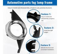 Copertura Fendinebbia Anteriore Destro In Cromo Per Fendinebbia Griglia Auto