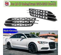 Copertura fendinebbia anteriore inferiore per Audi A6 C7 Diesel 2012 2013 2014 2015 Fendinebbia Lampada a nido d'ape Coperture Telaio cromato Trim