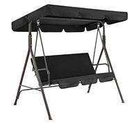 Copertura For Altalena Impermeabile For Tutte Le Stagioni, Resistente Ai Raggi UV, Parte Superiore Di Ricambio For Esterni, For Il Relax In Giardino, Design Antivento.(Black,195cm*125cm*15cm)