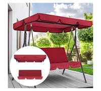 Copertura For Altalena Impermeabile For Tutte Le Stagioni, Resistente Ai Raggi UV, Parte Superiore Di Ricambio For Esterni, For Il Relax In Giardino, Design Antivento.(Red,195cm*125cm*15cm)