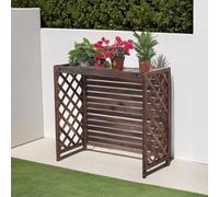 Copertura for aria condizionata in legno massello for esterni for nascondere lo schermo for recinzione del condizionatore d'aria autoportante CA for bidoni della spazzatura, recinzioni da giardino e r