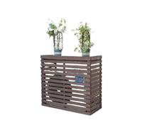 Copertura For Aria Condizionata In Legno Massello For Esterni, Supporto For Piante Da Esterno, Barriera Antirumore Decorativa E Supporto For Fiori Da Giardino, For Unità Esterna(Color5,120x60x105cm)
