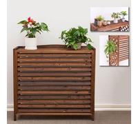 Copertura for aria condizionata Recinzione for la privacy Schermatura for recinzione for condizionatore d'aria in legno massello for esterni for nascondere l'aria condizionata, 4 dimensioni (Color :