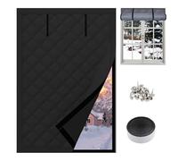 Copertura for Finestra Isolante Invernale, Kit di Isolamento for Finestre, Mantiene il Freddo o il calore, rumore antivento, Isolamento Invernale for Finestre Riutilizzabile(Nero,165x165cm)