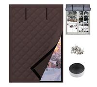 Copertura for Finestra Isolante Invernale, Kit di Isolamento for Finestre, Mantiene il Freddo o il calore, rumore antivento, Isolamento Invernale for Finestre Riutilizzabile(Marrone,55x155cm)