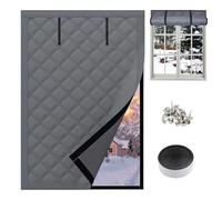 Copertura for Finestra Isolante Invernale, Kit di Isolamento for Finestre, Mantiene il Freddo o il calore, rumore antivento, Isolamento Invernale for Finestre Riutilizzabile(Grigio,165x195cm)