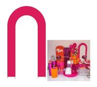 Copertura for fondale ad arco a forma di U for decorazioni feste compleanno e matrimoni, elastica su entrambi i lati, con supporto aperto Copertura per Archi Nuziali(Rose Pink,3ftx6.5ft)