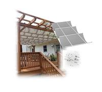 Copertura for pergola retrattile con binario scorrevole,Tenda da sole resistente，Tetto di ventilazione for terrazza, giardino e patio,Personalizzabile for la vita all'aperto(1.2 * 6m)