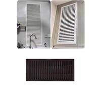 Copertura for presa d'aria in alluminio, griglia a persiana da incasso for scarpiera, guardaroba, bagno, ventilazione del lavello della cucina(Brown,60x25cm)