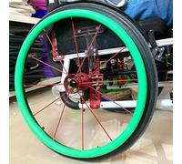 Copertura for sedia a rotelle, coperture for cerchioni di spinta for sedia a rotelle, 1 paio di coperture antiscivolo resistenti all'usura for spingere la mano, accessori for sedia a rotelle(22in,Gree