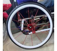 Copertura for sedia a rotelle, coperture for cerchioni di spinta for sedia a rotelle, 1 paio di coperture antiscivolo resistenti all'usura for spingere la mano, accessori for sedia a rotelle(22in,Whit