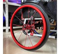 Copertura for sedia a rotelle, coperture for cerchioni di spinta for sedia a rotelle, 1 paio di coperture antiscivolo resistenti all'usura for spingere la mano, accessori for sedia a rotelle(22in,Red)