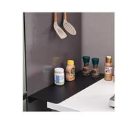 Copertura for spazi vuoti for frigorifero - Pannello di estensione divisorio for controsoffitto, senza trapano, si adatta agli spazi tra il piano di lavoro e le pareti(Black,20x10cm/7.9x3.9in)