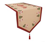 Copertura Frigo Tessuto per cotone e Lino Rossa Copertura Frigo(50*130cm) | per materiale canapa per naturale, design triangolo natalizio, protezione decorativa, tessuto traspirante, festivo