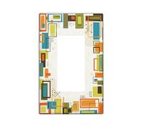 Copertura geometrica per interruttore della luce a bilanciere singolo, moderna astratta rettangolare quadrata autunnale in plastica arancione dimensioni standard piastra decorativa per nuovo