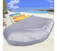 Copertura gonfiabile per barca, anti-UV, impermeabile, antipolvere, per barca, resistente agli strappi, pieghevole, per kayak (380 x 94 x 46 cm, grigio)