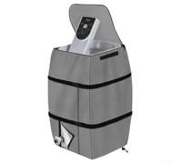 Copertura gonfiabile per pompa scaldabagno spa, copertura pompa, 43 x 38 x 54 cm, con materiale rivestito in argento 420D, contro pioggia, sole, per vasca, piscina, all'aperto (grigio)
