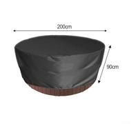 Copertura gonfiabile per vasca da bagno, regolabile e resistente alle intemperie, facile installazione per vasche da bagno portatili (200 x 90 cm)