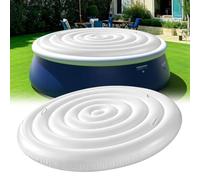 Copertura gonfiabile per vasca idromassaggio rotonda, 165 cm, a risparmio energetico, con manici, antipioggia, antistrappo, antivento, facile da montare e sgonfiare, copertura per piscina per esterni