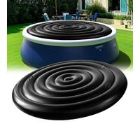 Copertura gonfiabile per vasca idromassaggio rotonda, 165 cm, a risparmio energetico, con manici, antipioggia, antistrappo, antivento, facile da montare e sgonfiare, copertura per piscina per esterni