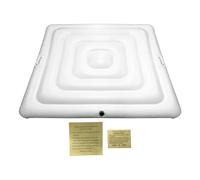 Copertura gonfiabile per vasca idromassaggio - Schermo pieghevole impermeabile, cuscinetto anti-UV | Copertura quadrata per spa con maniglia, isolante termico per patio, campeggio, interno, esterno, v