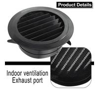 Copertura griglia ventilazione rotonda ABS nero di lunga durata con pannello rim [EEK: A]