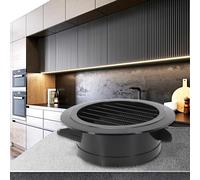 Copertura griglia ventilazione rotonda ABS nero di lunga durata con pannello rim [EEK: A]