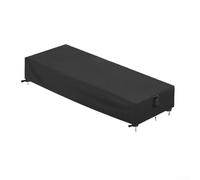 Copertura idrofobica per chaise longue da esterno, per mobili da patio, resistente, 210 x 75 x 30 cm, tessuto Oxford con rivestimento in PU, antivento, coulisse e clip configurabili, colore nero (200