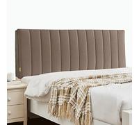 Copertura imbottita per testiera, alta qualità, spessore 3 cm, elastico, per legno, pelle, ferro, materasso, decorazione (155 cm, marrone)