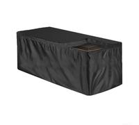 Copertura impermeabile 210D per scatola portaoggetti da giardino, design rettangolare, con chiusura sicura con coulisse (158 x 76 x 71 cm)