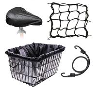 Copertura Impermeabile & Bagagli Rete Set for Comodo Bicicletta Basket