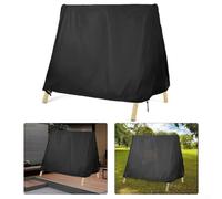 Copertura impermeabile con cinghie in tessuto Oxford 210D resistente alle intemperie con layout elastico a tre posti con fibbia altalena nera per orlo sedia a dondolo tetto esterno appuntito
