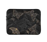 Copertura impermeabile del computer portatile Copertura del dispositivo elettronico portatile Farfalle d'oro Nero Notebook Computer Maniche medie