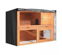 Copertura impermeabile doppia per conigliera con finestra trasparente, protezione per la corsa all'aperto con fori di ventilazione per il flusso d'aria e facile supervisione degli animali domestici in