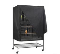 Copertura impermeabile e antipolvere per gabbia per uccelli realizzata in tessuto Oxford 210D traspirante, progettata per bloccare la luce e proteggere le gabbie per uccelli che misurano 48 x 48 x 102