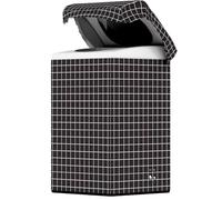 Copertura impermeabile for lavatrice, asciugatrice, portatile, for esterni, con caricamento dall'alto, adesivo, tappetino di stoccaggio, fascia elastica isolante Per Le Lavatrici(Black,62x65x98cm XL)