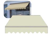 Copertura impermeabile in tessuto di poliestere per uso esterno, colore cachi, 390 x 240 cm, materiale resistente ai raggi UV, senza telaio mantovana non incluso, perfetto per patio e terrazza