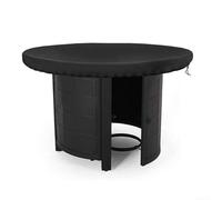 Copertura impermeabile in tessuto Oxford 420D per braciere da esterno, braciere e griglie rotonde, diametro 100 cm, nero (420D: 100 cm)