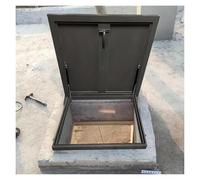 Copertura Impermeabile Lucernario Botola Sul Tetto Porta Grigio Scuro Soffitta Porta Accesso Magazzino, Cortile All'ultimo Piano(60x60cm/1.97x1.97ft)