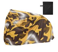 Copertura impermeabile mimetica gialla marrone per bici con fori di bloccaggio anti polvere pioggia neve UV Storage Mountain Road Bike elettrica copertura adatta per la maggior parte dei capa para