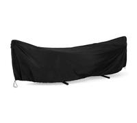 Copertura impermeabile per amaca antipioggia, 3,1 m, resistente, in tessuto Oxford con corde e coulisse, copertura protettiva per altalene da giardino, nero, 145,7 × 55,1 × 36,6